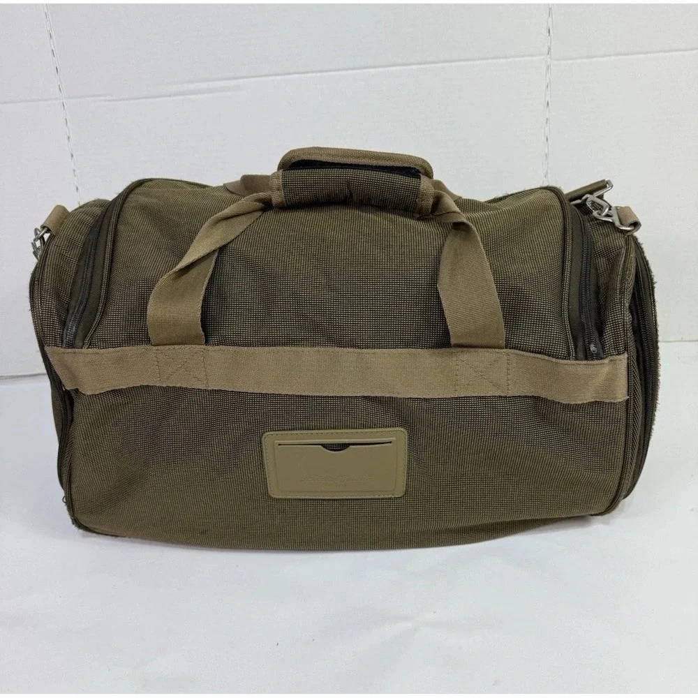 Vtg Eddie Bauer Skyway Luggage‎ Weekend Bag Carry On Olive Green Shoulder Strap